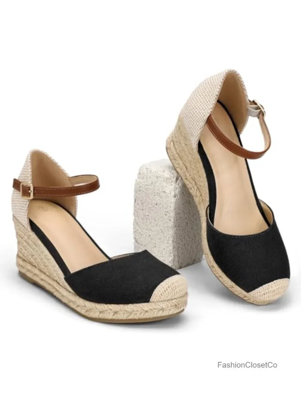 Espadrille Wedge Sandals Closed Toe 2.76